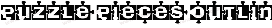 Puzzle Pieces Outline字体转换